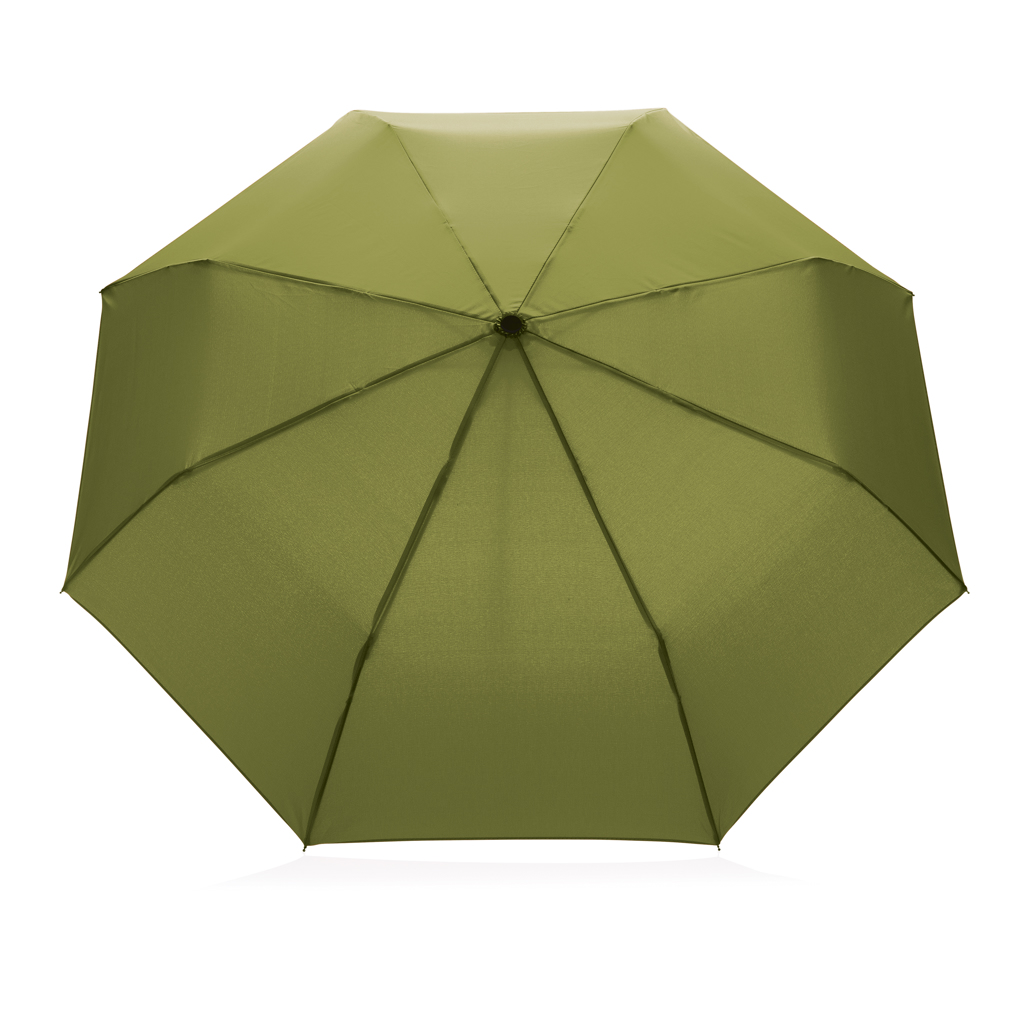 20.5" Impact AWARE™ RPET 190T Pongee bamboo mini umbrella